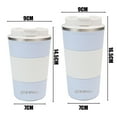 thumbnail image 3 of Aquaphile Travel Coffee Cup Leak proof Insulated Reusable Travel Coffee Mug Blue White 12 Fluid Ounces, 3 of 6