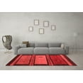 thumbnail image 3 of Ahgly Company Machine Washable Indoor Rectangle Abstract Red Modern Area Rugs, 8' x 10', 3 of 4