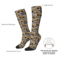 thumbnail image 5 of Picia Women Crew Soft Moisture-wicking Socks Retro Excavator Pattern Design Cotton Socks, One Size fit All, 5 of 9
