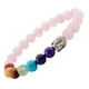 thumbnail image 5 of Un montón de preciosas budistas, brazalete para mujer, niña, , 7 estilos. Rosado Zulema Brazalete de cuentas de Buda de cristal, 5 of 5
