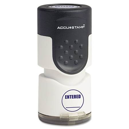 UPC: 0039956356565 | Consolidated Stamp Pre-inked Round Stamp Entered 5/8 Dia Blue