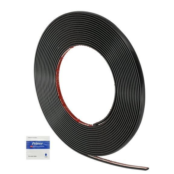 Uxcell Peel and Stick Molding Trim 30ft x 0.4" Self Adhesive Wall Trim, Black