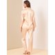 thumbnail image 5 of Conjuntos de pijama para mujer Ropa de dormir de manga larga con botones Traje de noche suave para mujer Conjuntos de salón Pj Champán ligero L, 5 of 6