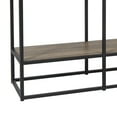 thumbnail image 4 of 65 Inches Wood and Metal TV Stand with Open Shelf Brown - Saltoro Sherpi, 4 of 5