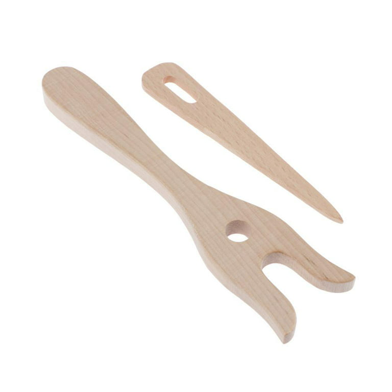 Yosoo Health Gear Knitting Fork Weaving Tools, Lucet Fork, Fork Type Wooden  Knitting Tools DIY Weaving Tools for Bracelet Necklace Braided Tools