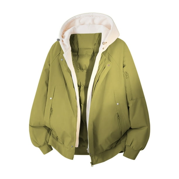 Ceisia Men's solid color warm hooded coat long sleeve outerwear Gift