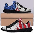 thumbnail image 3 of Funny Cat What American flag Shoes Sneakers Black Size 3.5, 3 of 7