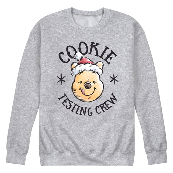 Disney Winnie The Pooh - Christmas Cookie Testing Crew - Men's Crew Neck Fleece Pullover