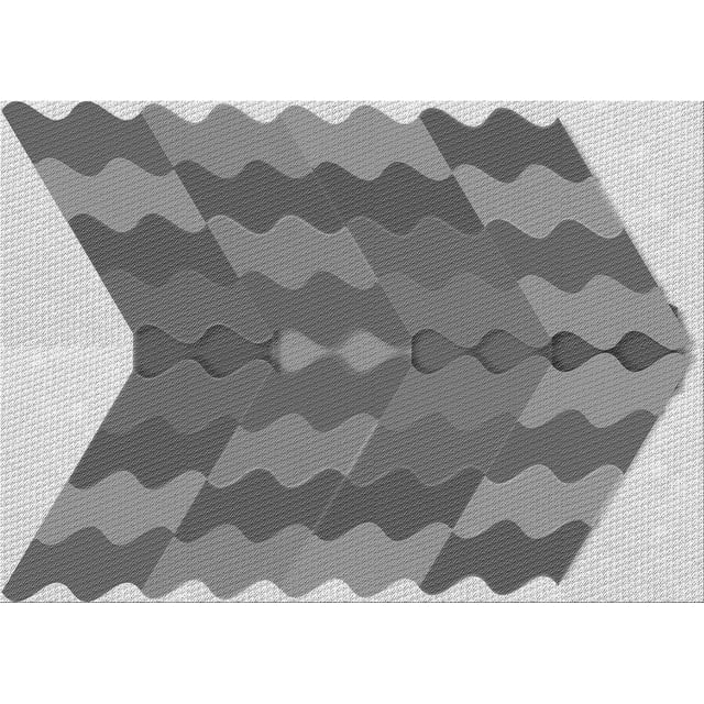 Ahgly Company Machine Washable Indoor Rectangle Transitional Gray Cloud Gray Area Rugs, 7' x 10'