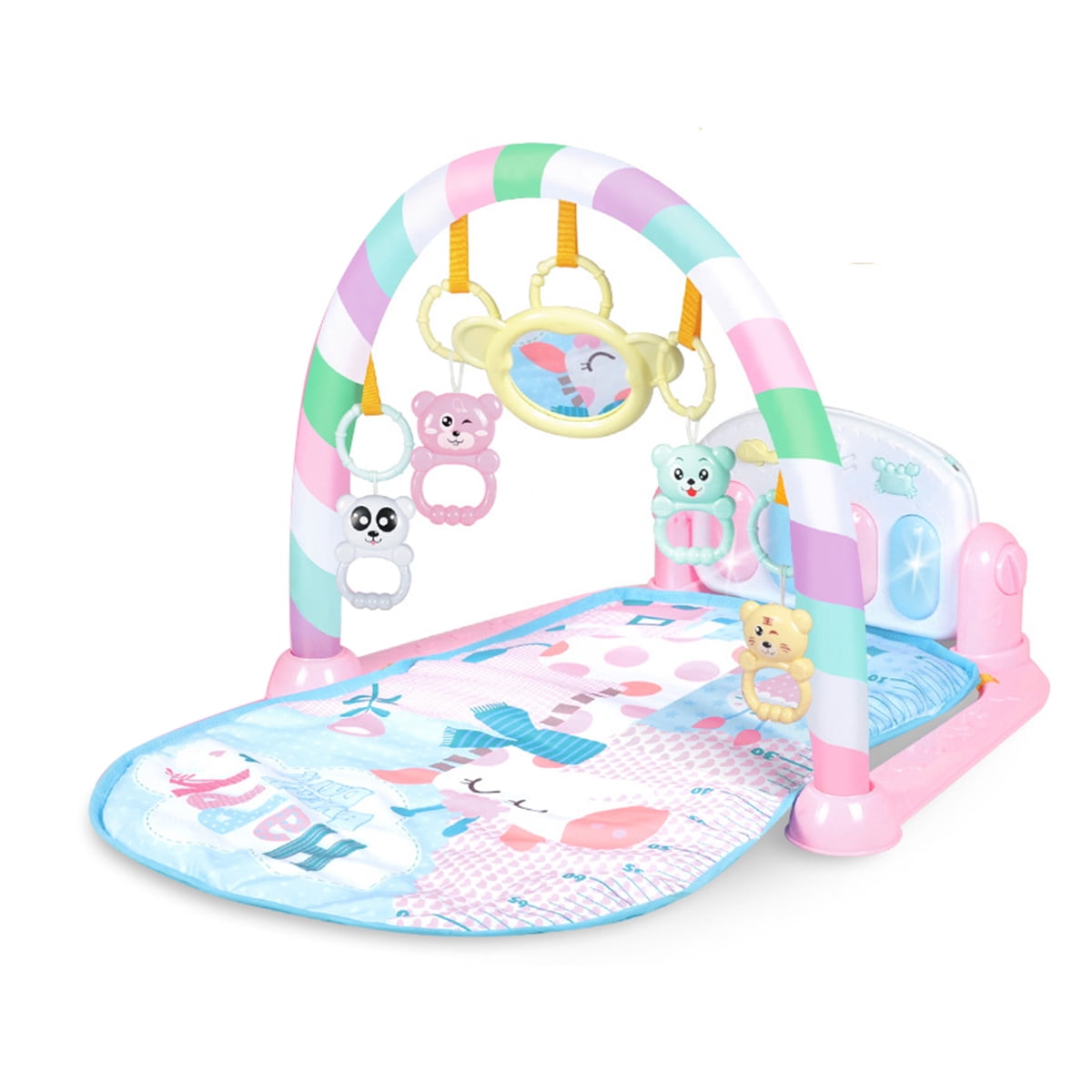 Newborn Gym Baby Play Crawling Mat Lay & Play Kick & Play Piano 3 in 1