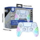 thumbnail image 2 of Controlador de juego inalámbrico compatible con Bluetooth RGB Light Gamepad para PS4 (blanco), 2 of 8