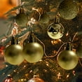 thumbnail image 4 of Harlier Christmas Balls Ornaments, 12pcs 1.1" Shiny Xmas Tree Decorations, Holiday Hanging Balls-3 Style Shatterproof Birthday Easter Holiday Wedding Christmas Ornaments (Gold), 4 of 6