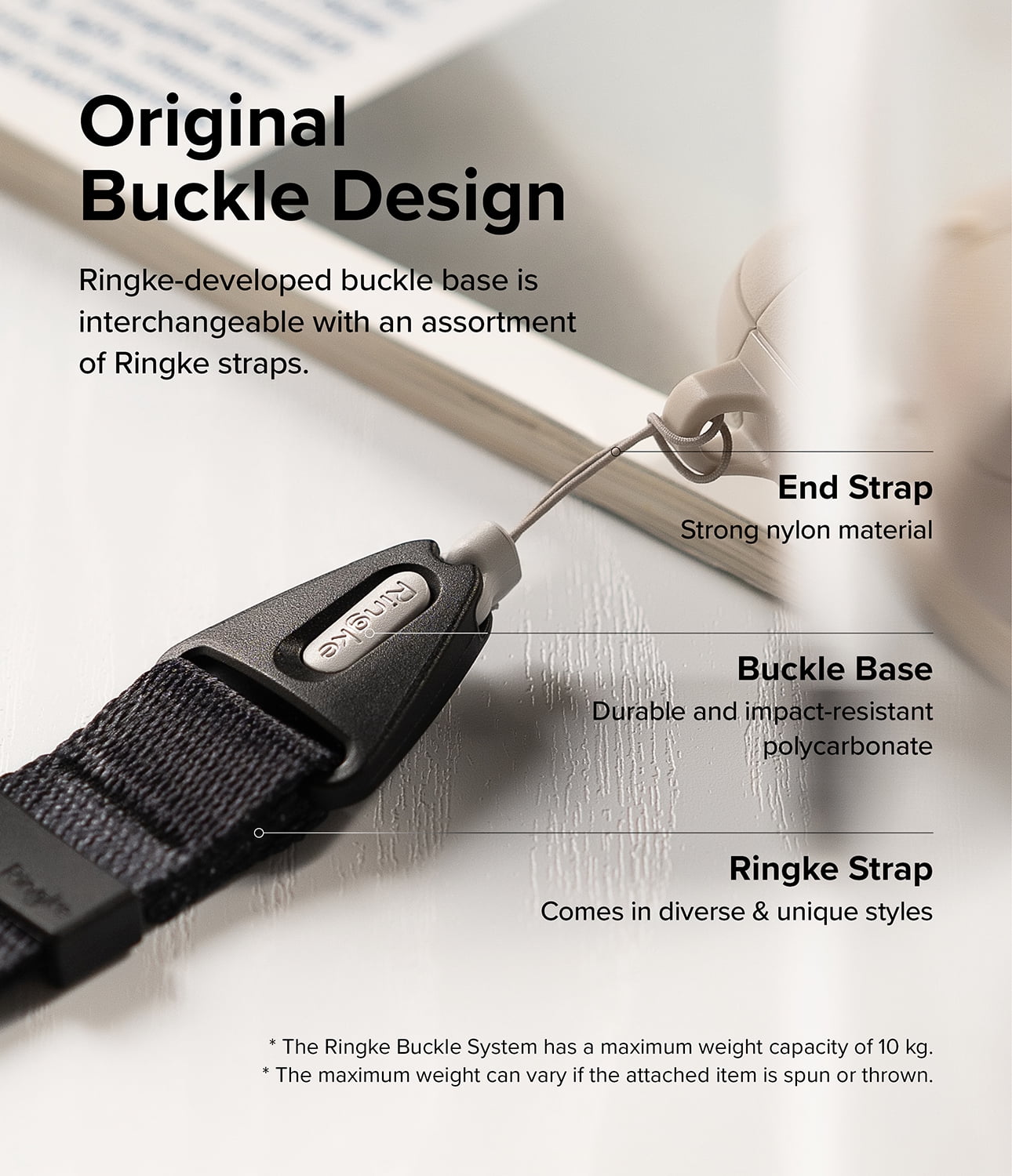 Ringke Shoulder Strap Designed for Cell Phone Cases, Keys, Cameras & ID QuikCatch Lanyard Adjustable Crossbody String - Camo Black