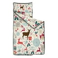 thumbnail image 2 of Multicolor Christmas Deer Pattern Toddler Nap Mats for Kids Preschool,50"x20" Sleeping Mat Bag or Kids,Toddler Sleeping Bag,Toddler Nap Mat or Daycare, 2 of 6