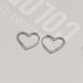 thumbnail image 4 of LeCalla 925 Sterling Silver Jewelry Small Love Heart Huggie Hoop Earrings for Women and Teen 22MM, 4 of 8
