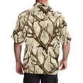 thumbnail image 4 of Men's Shirts Short Sleeve Casual Shirts Button Down Shirt for Men Vintage Elk Antler Print Beach Summer Wedding Shirt, 4 of 6