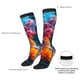 thumbnail image 4 of Fotbe Modern Art Red And Blue Colors Calcetas Divertidas Estampadas para Hombre y Mujer, Calcetas de Algodón hasta la Rodilla para Caminar, Correr, Enfermería y Embarazo, 4 of 6