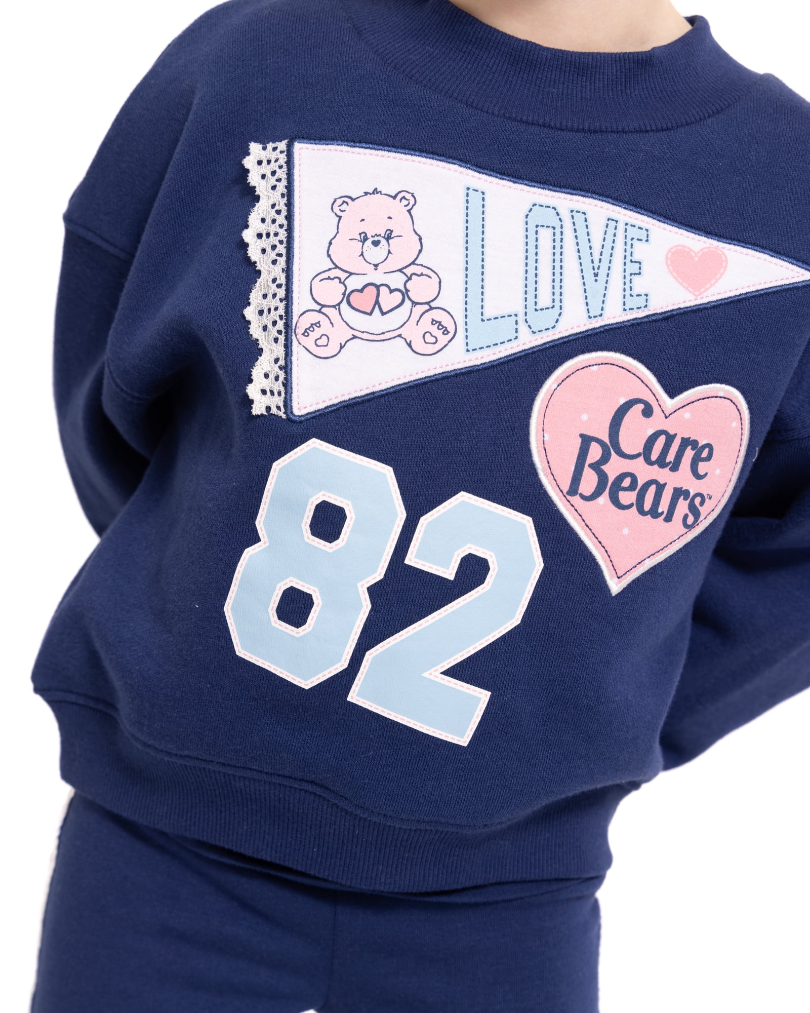 Care Bears Toddler Girls Allover Print Top and Flared Leggings Set, 2-Piece, Sizes 12M-5T