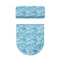 thumbnail image 5 of FORUDESIGNS Blue Tropical Leaf Pattern 2 Pack Toilet Lid Cover and Toilet Tank Lid Cover Universal Toilet Seat Cozy Decoraction Fits Most Round Elongated and Oblong Lids, 5 of 8