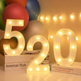 thumbnail image 2 of pitrice Wedding Ceremony Anniversary Number Shaped Light Portable Battery Operated Numeral Lamp Home Office Hotel Party Decoration Number 520, 2 of 8