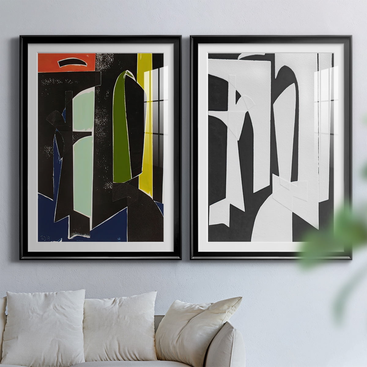 Wexford Home Spanish Arches Premium Framed Print, 26.5" x 36.5" - Ready to Hang, Black (Set of 2)