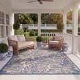 thumbnail image 3 of Safavieh Courtyard Connie Floral Indoor/Outdoor Area Rug, Natural/Blue, 5'3" x 7'7", 3 of 12