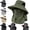 Green, variant on Upf 50+ Sun Protection Hat with Full Face & Neck Coverage,Flap Hats Armor Wear,UV Bucket Cover Shield Fishing Straw Mowing