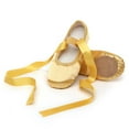 thumbnail image 5 of YYUIJK Girl's Canvas Ballet Dance Toe Shoes Professional Satin Pointe Shoes Yellow 5.5 Years, 5 of 5
