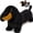 Dachshund-Black, variant on Tezituor 43.3'' Dachshund Dog Stuffed Animal Giant Weiner Dog Body Pillow Plush Toy