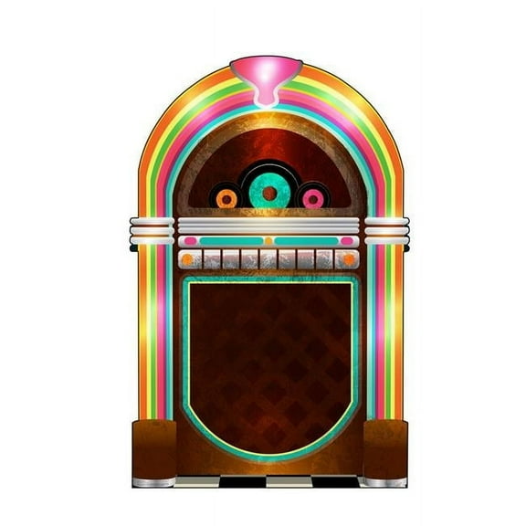 67 x 43 in. 50s Juke Box Cardboard Cutout Standup