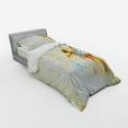 thumbnail image 3 of Dragonfly Duvet Cover Set, Watercolor Moth Branch Print Wings on Abstract Backdrop, Bedding Set with Shams and Fitted Sheet, 3 Sizes, by Ambesonne, 3 of 3