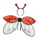 thumbnail image 5 of Disfraz infantil de alas con diadema, disfraz de Halloween de animales para juegos de rol. Rojo, 5 of 9