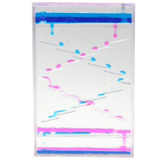 Temporizador de burbujas de color flotante con movimiento líquido, aceite, reloj de arena, dispositivo de vidrio, decoración del hogar Azul rosa 3