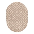 thumbnail image 3 of Unique Loom Trellis Shag Collection Area Rug - Ruth (4' x 6' Oval Light Brown/Ivory), 3 of 12
