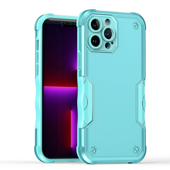 For Apple iPhone 14 Plus (6.7") Tough Shockproof Hybrid Heavy Duty Dual Layer TPU Bumper Rugged Rubber Defend Armor Cover ,Xpm Phone Case [ Teal Blue ]