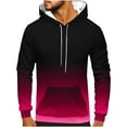 thumbnail image 2 of DDAPJ pyju Big and Tall Graphic Hoodies for Men Trendy Casual Long Sleeve Drawstring Hooded Sweatshirt Gradient Print Pullover Hoodie with Kangaroo Pocket Hot Pink XXL, 2 of 5