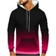 thumbnail image 1 of Sudadera con capucha para hombre, estilo casual, a la moda, con cuello redondo, bolsillos y estampado degradado, sudadera de manga larga con capucha, blusa de poliéster para hombre, 1 of 4