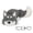 C, variant on 3D Printed Siberian Husky Dog Keychain - Articulating Fidget Black/White Cute Gift Small sculpture