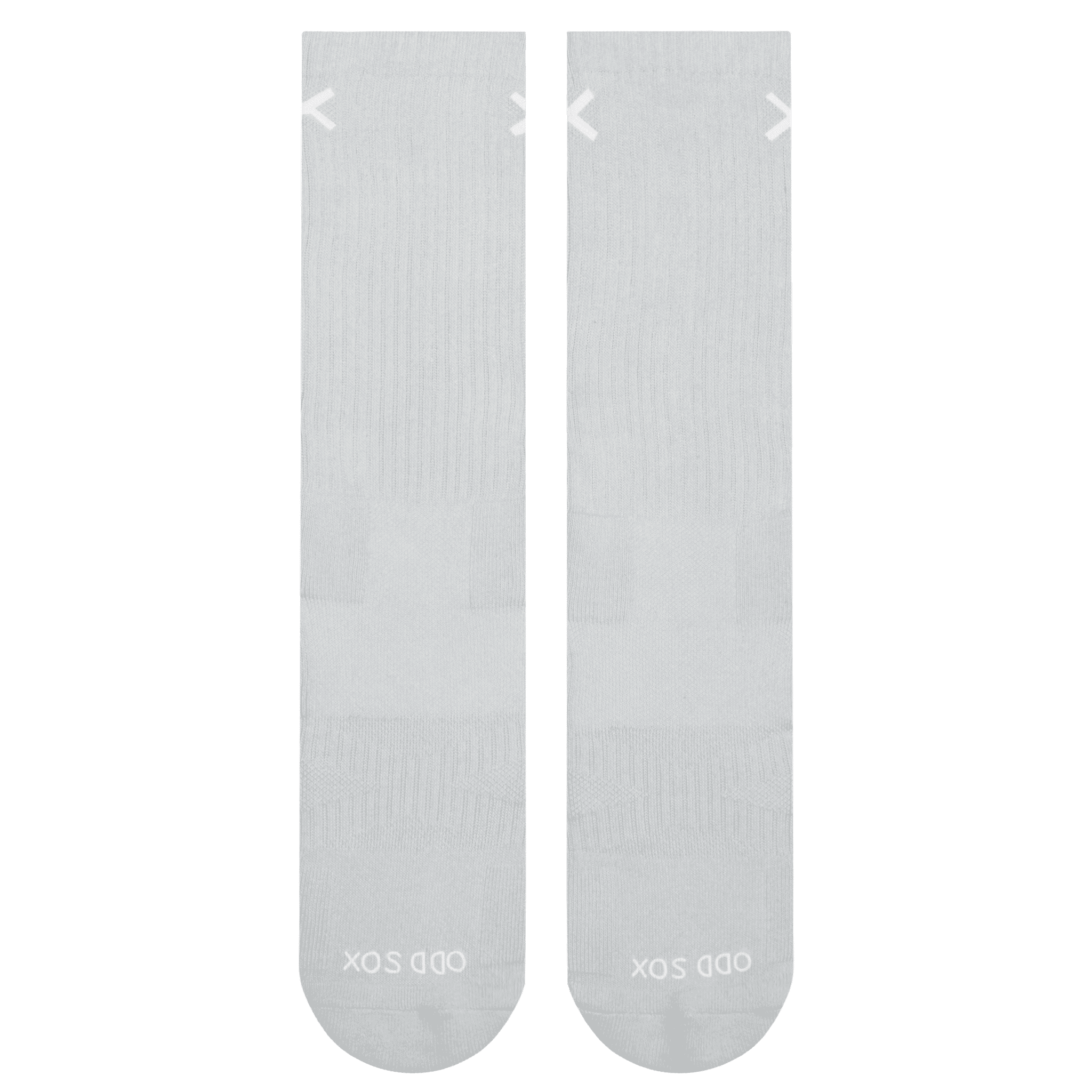 ODD SOX – Basix Tonal Ash Gray Crew Socks – Large – Soft Cotton Blend Athletic Everyday Socks for