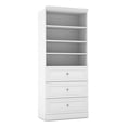 thumbnail image 2 of Bestar Versatile 36"W Engineered Wood Closet Organizer with Drawers in White, 2 of 4