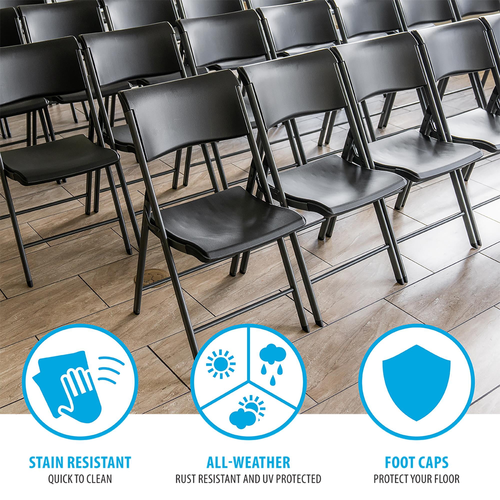 Lifetime A-Frame Folding Chair, Black (Set of 4)-81169