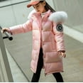 thumbnail image 4 of Mercatoo Girls Long Winter Parka Coats Padded Insulated 𝐅aux-F𝐮r Puffer Jackets Kids 𝗦now Ski down Outwear Quilted Warm Coats, 4 of 8