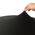 thumbnail image 4 of Cocktail Fitted Spandex Stretch Square Table Covers Caps Elastic Square Tablecloth Black Table Topper 36x36 Inch, 4 of 6