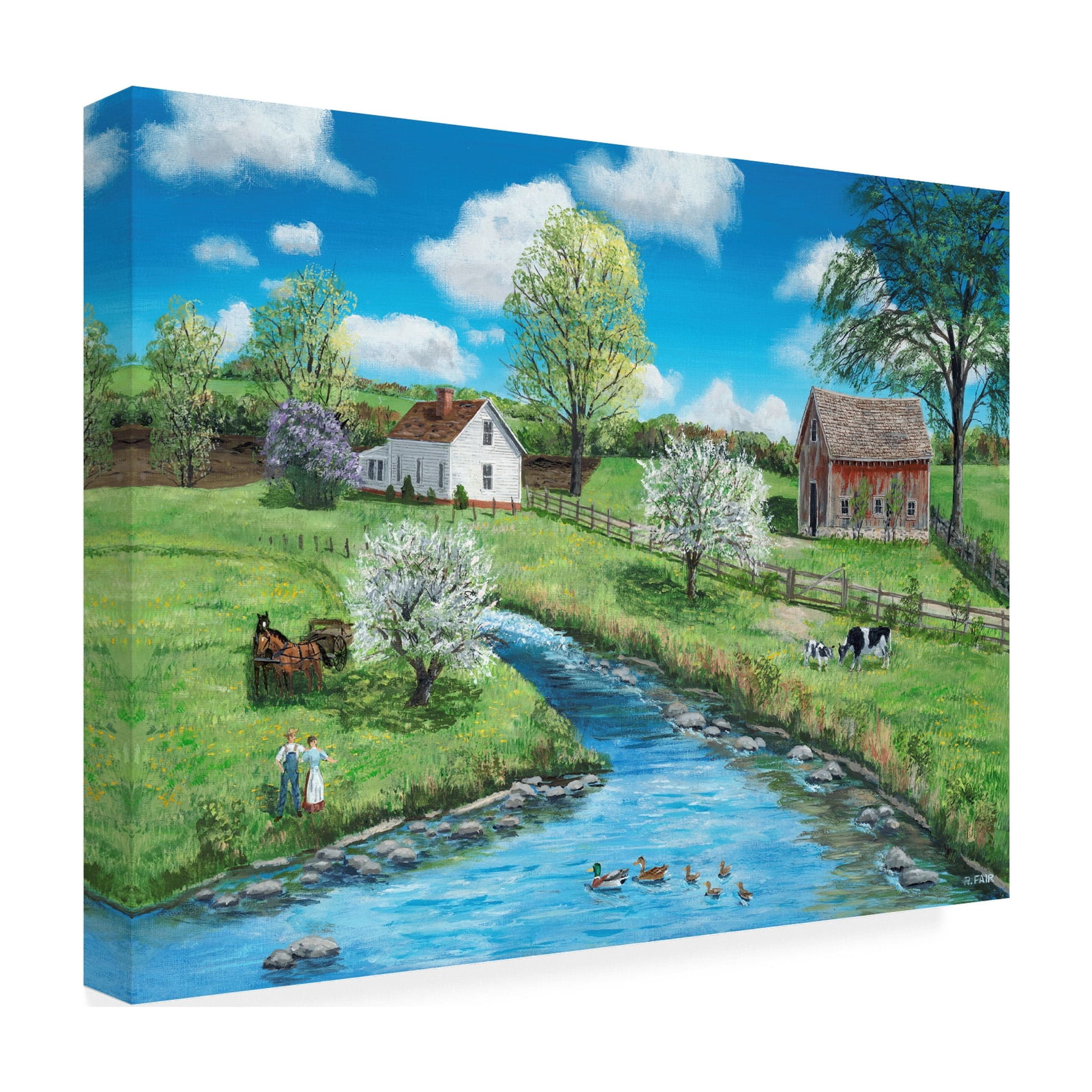 Canvas Wall Art - Bob Fair 'New Beginnings' Wall Art for Living Room, Bedroom, or Office DÃ©cor by Trademark Fine Art - 47 x 35 Inches