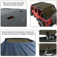 thumbnail image 3 of Shadeidea Jeep Wrangler Top Sunshade JK Unlimited Sun Shade JKU 4 Door Top 2007-2018 Front+Rear+Trunk-Tank Green Mesh Screen Cover UV Blocker with Grab Bag Storage Pouch-10 Years Warranty, 3 of 7