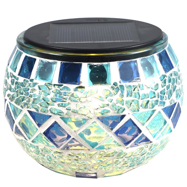 EeaseMX 1 lámpara LED de mosaico para jardín, exterior, impermeable, solar, decorativa.