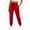 Red #002, variant on Mohiass Cargo Jogger Scrubs for Women Business Casual Yoga Pants with Pockets Gym Soft Lightweight Zip Off Hiking Pants Black XL