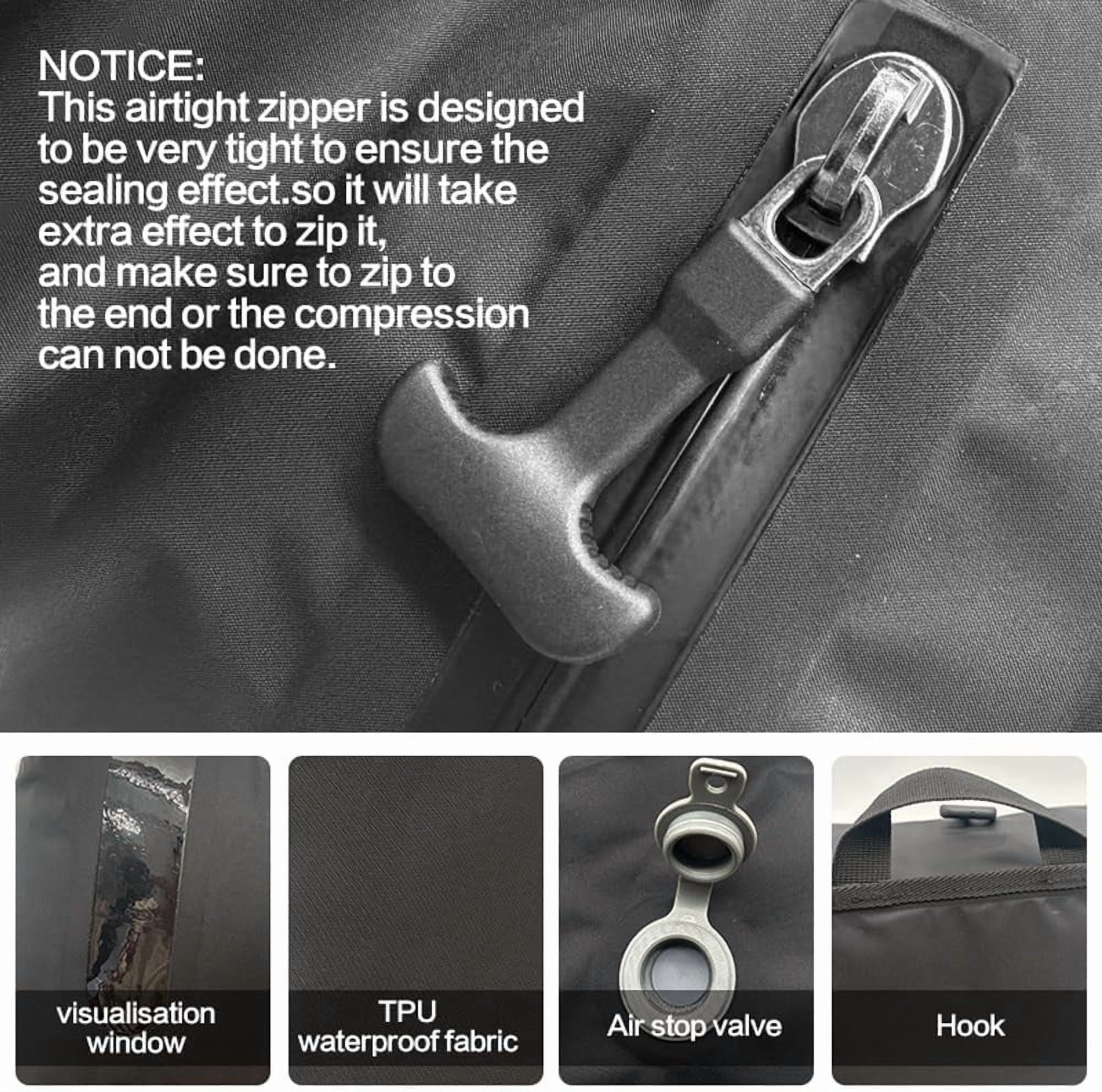 2packbag with Vacuum Bags for Suitcase, Travel Vacuum Bags with Pump Portable USB Electric Saver Backpack Storage Luggage Lightweight Air Compression Seal Packing Save Space