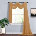 thumbnail image 2 of Efavormart 18Ft Gold Sheer Organza Curtain Panels, Window Scarf Valance Wedding Arch Draping Fabric for Top Table Event Party Home Decor Stair Bow Backdrop Curtain Decoration, 2 of 11