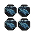 thumbnail image 2 of Balery 4 Pcs Ocean Turtleleather Coasters Set, Drink Table Cup Coasters For Living Room Kitchen Coffee Decor, 2 of 9